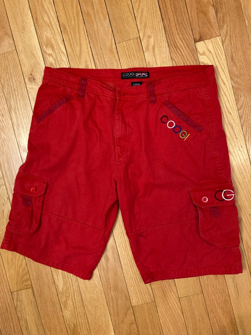 COOGI Red Cargo Shorts